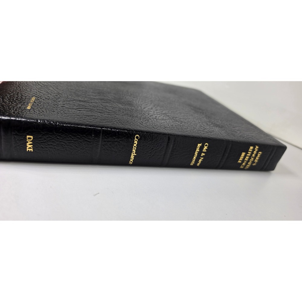 Dakes Annotated Reference Bible KJV Black Genuine Leather Large Note 1981